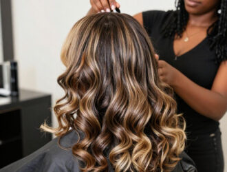 Pose avec décoloration